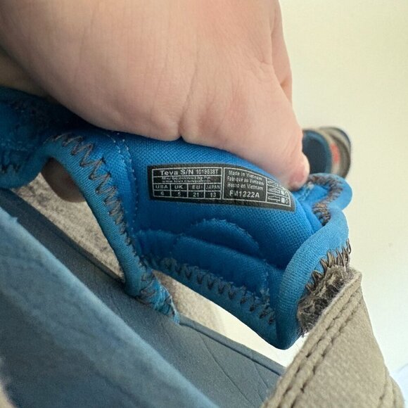Teva Sandals Baby Toddler Blue Grey Size 6 Summer Outdoor - Picture 10 of 11